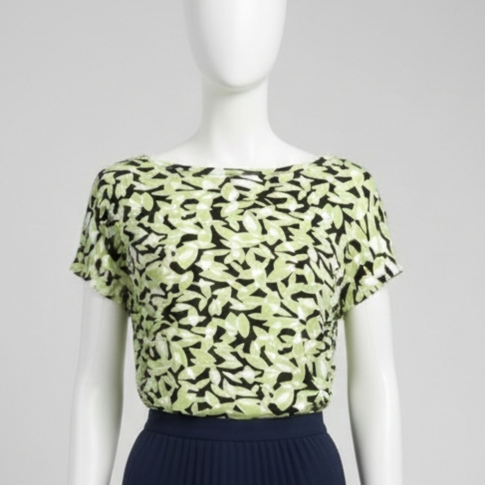 Cleo Green & Black Summer Top size 16